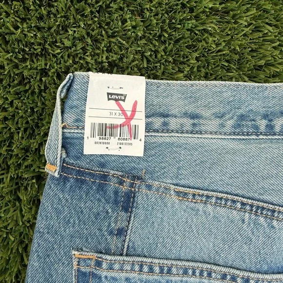 Levi's 501 90s Western Chaps  JeansLight Wash Straight Leg 31x30 New With Tag - Picture 6 of 9